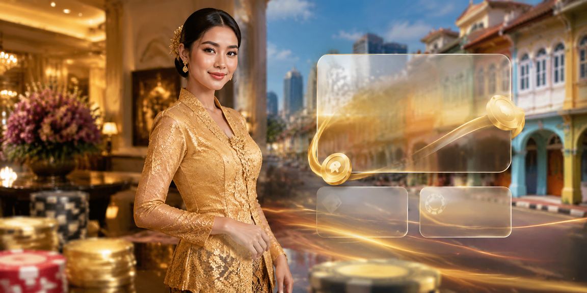 Wanita berbaju kebaya di Penang menerima bonus rebat kasino dalam talian