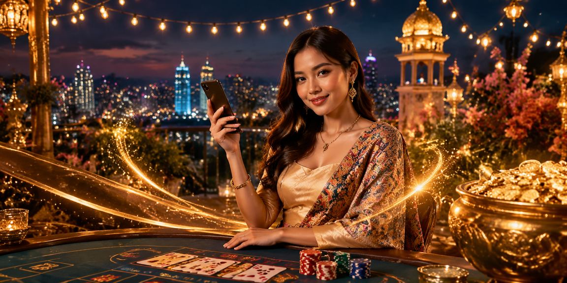 Pemain Seremban menikmati baccarat langsung dengan suasana meja kasino premium